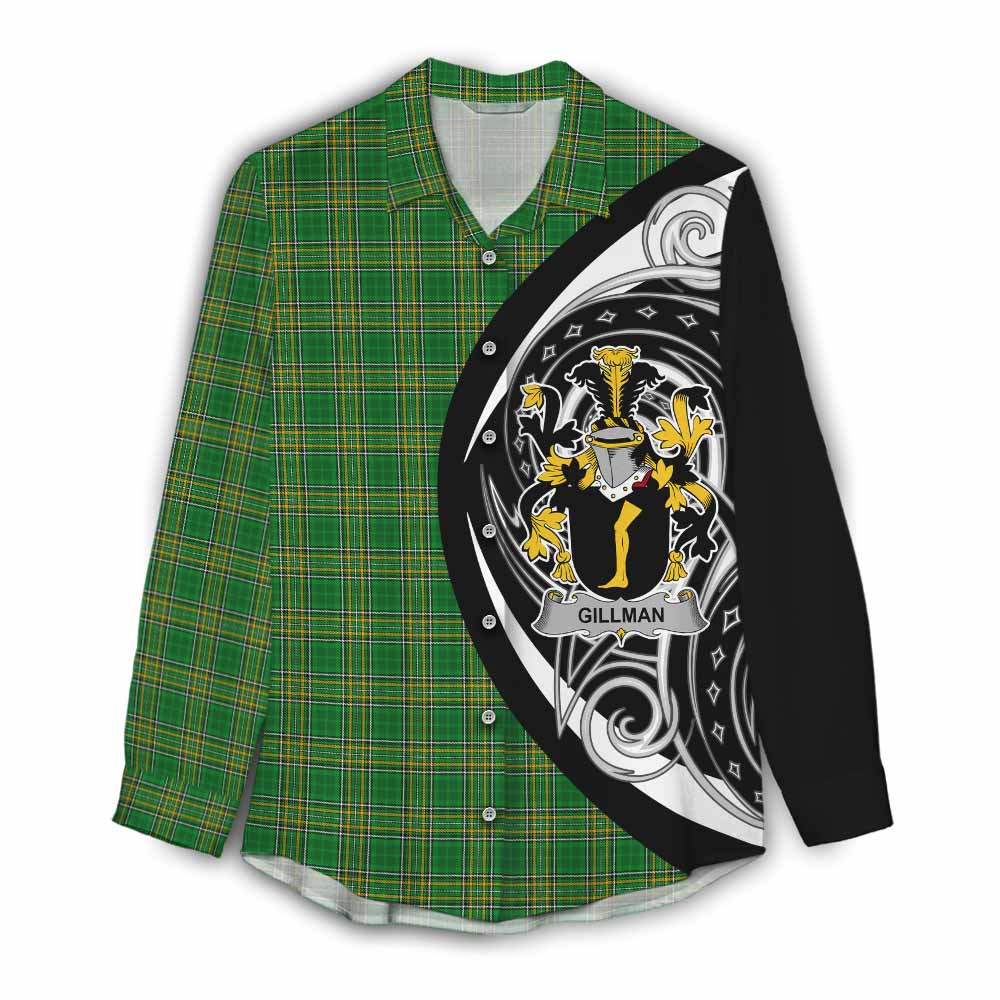 Tartan Vibes Clothing Gillman Irish Clan Women's Casual Shirt Celtic Circle Style