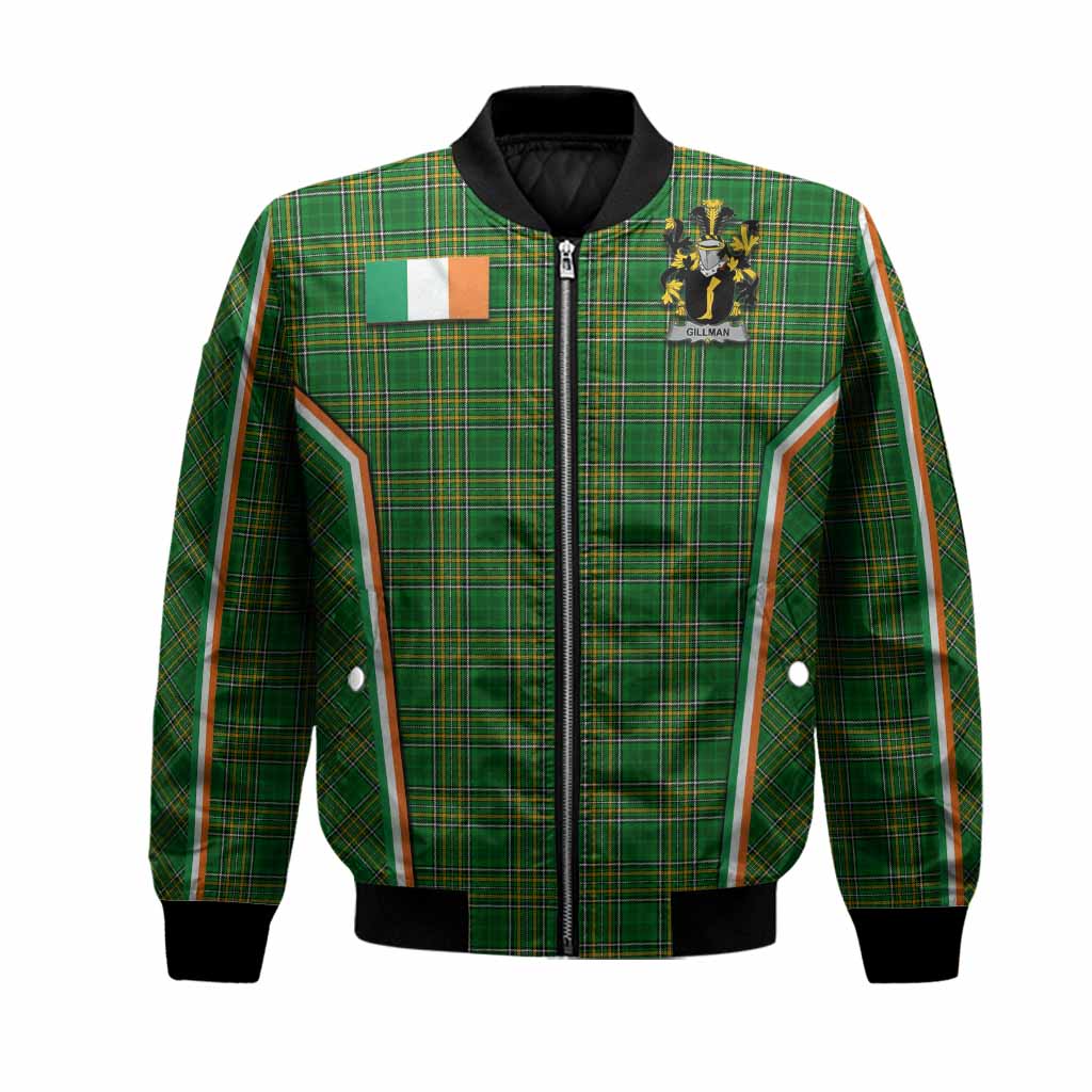 Gillman Irish Clan Coat of Arm Tartan Bomber Jacket Flag Style