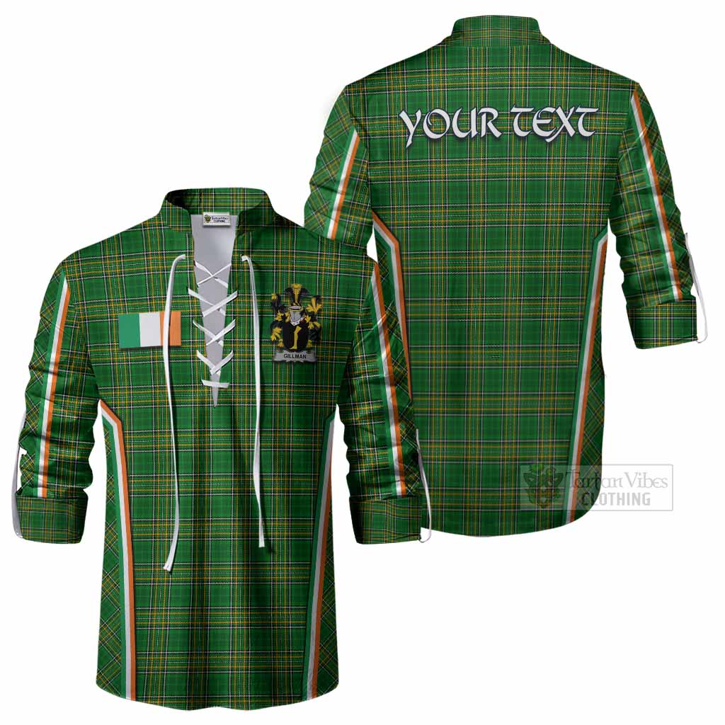 Gillman Irish Clan Coat of Arm Tartan Ghillie Shirt Flag Style