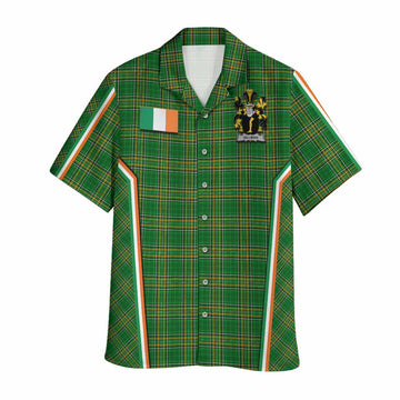 Gillman Irish Clan Coat of Arm Tartan Hawaiian Shirt Flag Style