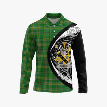 Gillson Irish Clan Long Sleeve Polo Shirt Celtic Circle Style Unisex - Tartan Vibes Clothing
