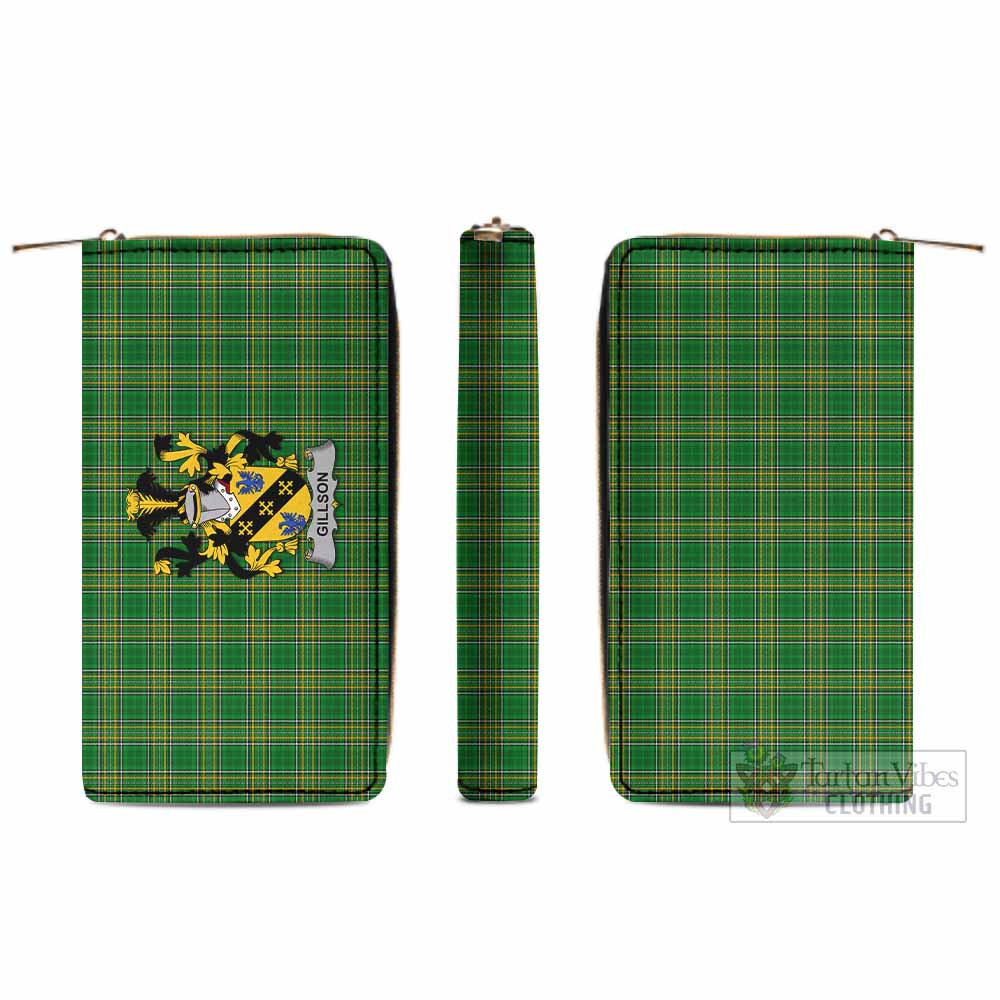 Gillson Irish Clan Tartan Women's Leather Wallet with Coat of Arms - Tartan Vibes Clothing