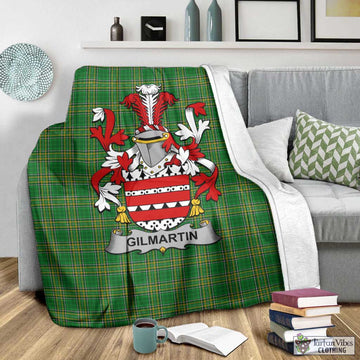 Gilmartin Irish Clan Tartan Blanket with Coat of Arms - Tartan Vibes Clothing