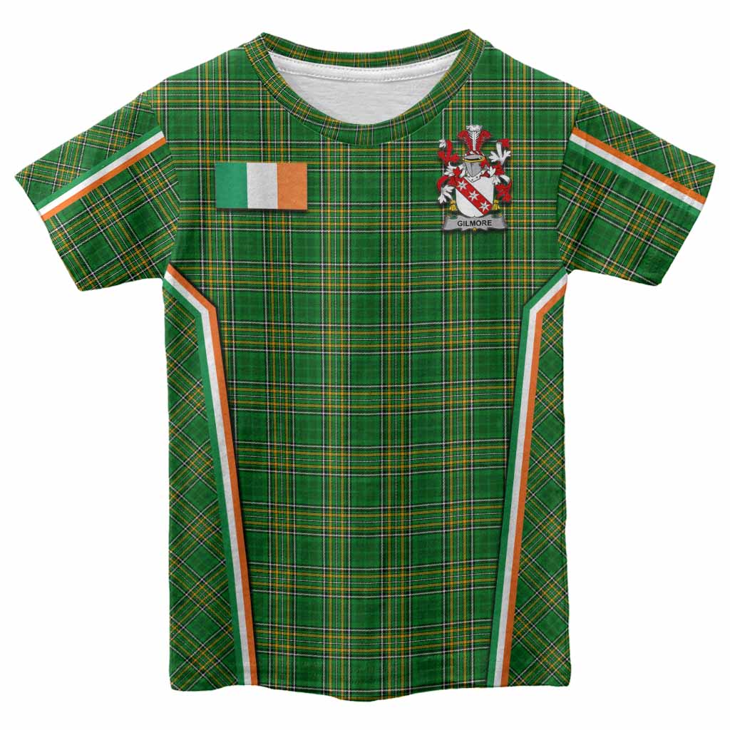 Gilmore Irish Clan Coat of Arm Tartan Kid T-shirt Flag Style