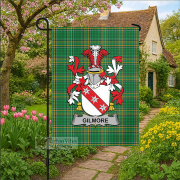 Gilmore Irish Clan Tartan Flag with Coat of Arms