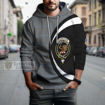 Tartan Vibes Clothing Gladstanes Tartan Hoodie with Family Crest Circle Style