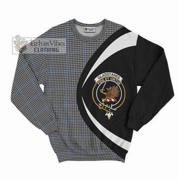 Gladstanes Tartan Sweatshirt with Family Crest Circle Style Unisex - Tartan Vibes Clothing