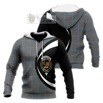 Gladstanes Tartan Knitted Hoodie with Family Crest Circle Style Unisex Knitted Pullover Hoodie - Tartan Vibes Clothing