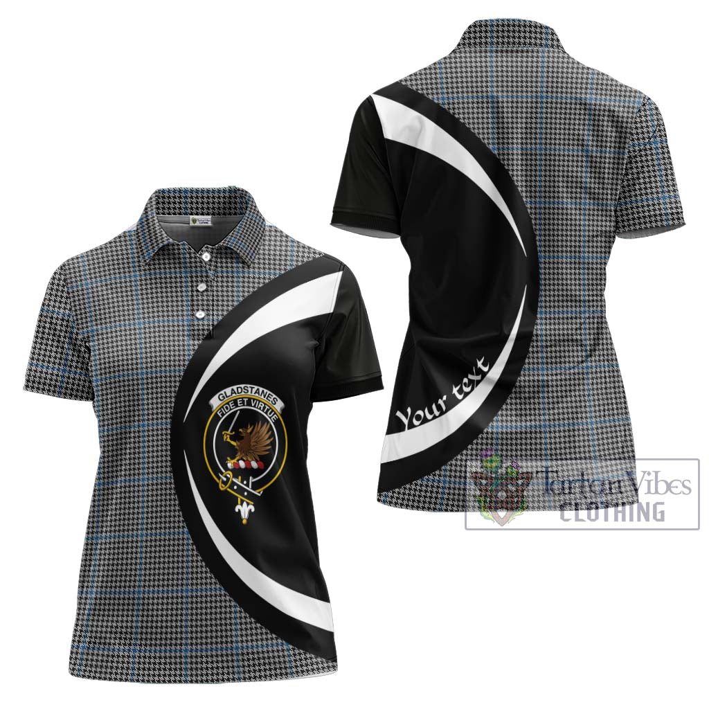 Gladstanes Tartan Women's Polo Shirt with Family Crest Circle Style Women - Tartan Vibes Clothing