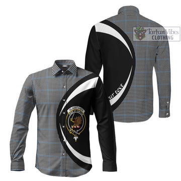 Gladstanes Tartan Long Sleeve Button Up with Family Crest Circle Style Men's Shirt S - Tartan Vibes Clothing