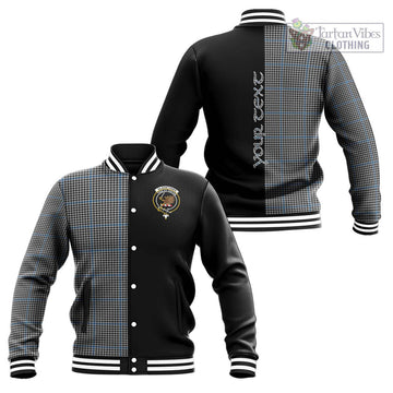Gladstanes Tartan Baseball Jacket with Family Crest and Half Of Me Style Unisex - Tartanvibesclothing Shop