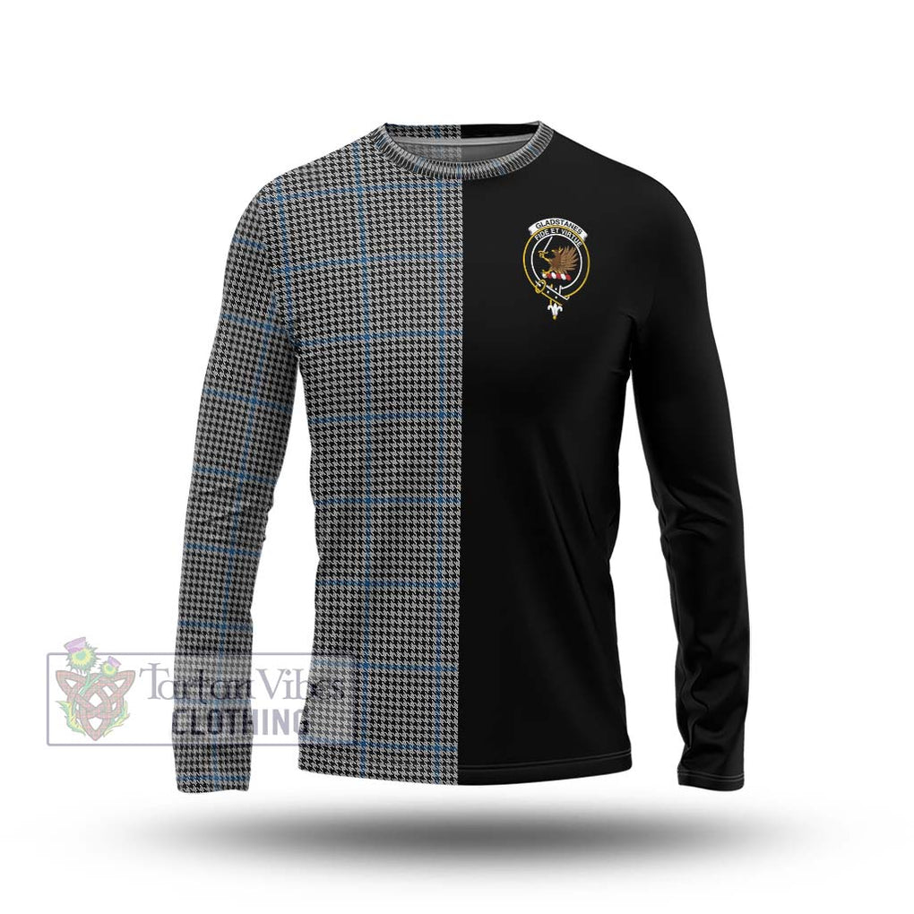 Gladstanes Tartan Long Sleeve T-Shirt with Family Crest and Half Of Me Style Unisex - Tartanvibesclothing Shop