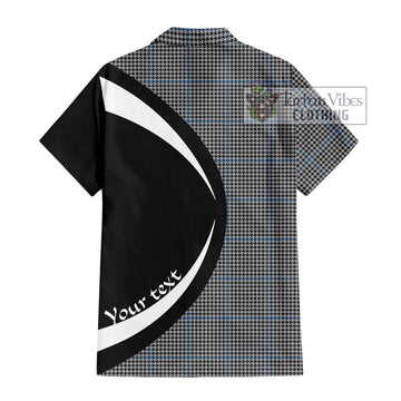 Gladstanes Tartan Short Sleeve Button Up with Family Crest Circle Style - Tartan Vibes Clothing