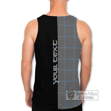 Gladstanes Tartan Men's Tank Top with Family Crest and Half Of Me Style - Tartanvibesclothing Shop