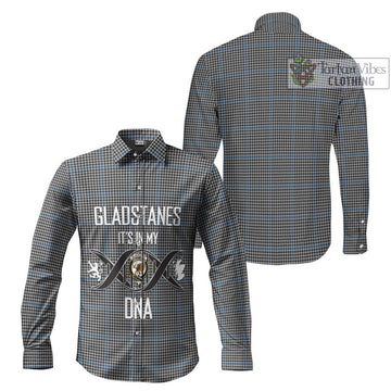 Gladstanes Tartan Long Sleeve Button Shirt with Family Crest DNA In Me Style Men's Shirt - Tartanvibesclothing Shop