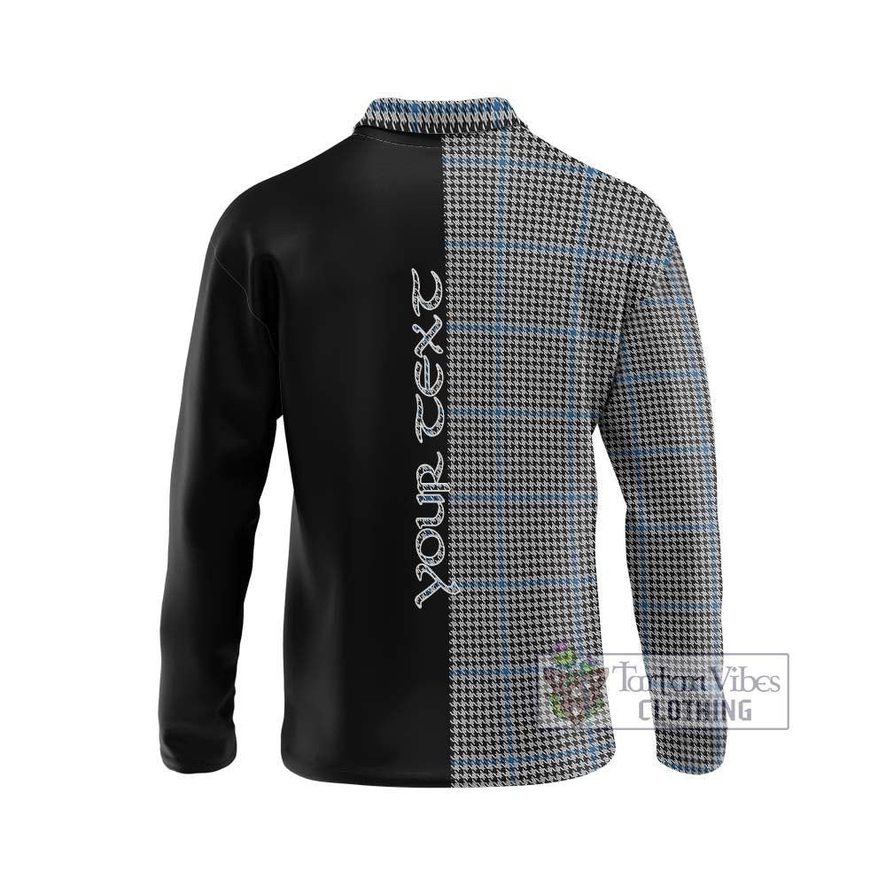 Gladstanes Tartan Long Sleeve Polo Shirt with Family Crest and Half Of Me Style - Tartanvibesclothing Shop