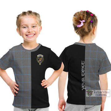 Gladstanes Tartan Kid T-Shirt with Family Crest and Half Of Me Style - Tartanvibesclothing Shop