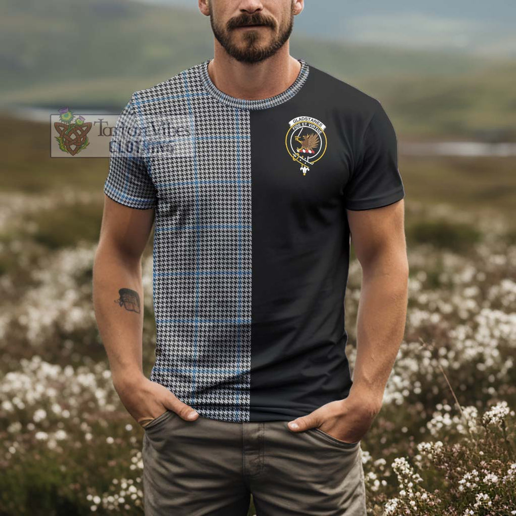 Gladstanes Tartan T-Shirt with Family Crest and Half Of Me Style - Tartanvibesclothing Shop