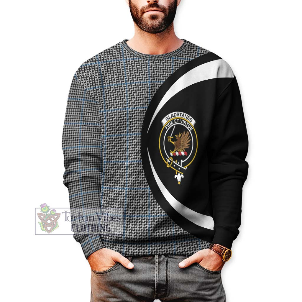 Gladstanes Tartan Sweatshirt with Family Crest Circle Style - Tartan Vibes Clothing