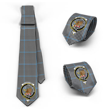 Gladstone Tartan Classic Necktie with Family Crest
