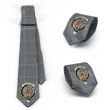 Gladstone Tartan Classic Necktie with Family Crest Necktie One Size - Tartan Vibes Clothing