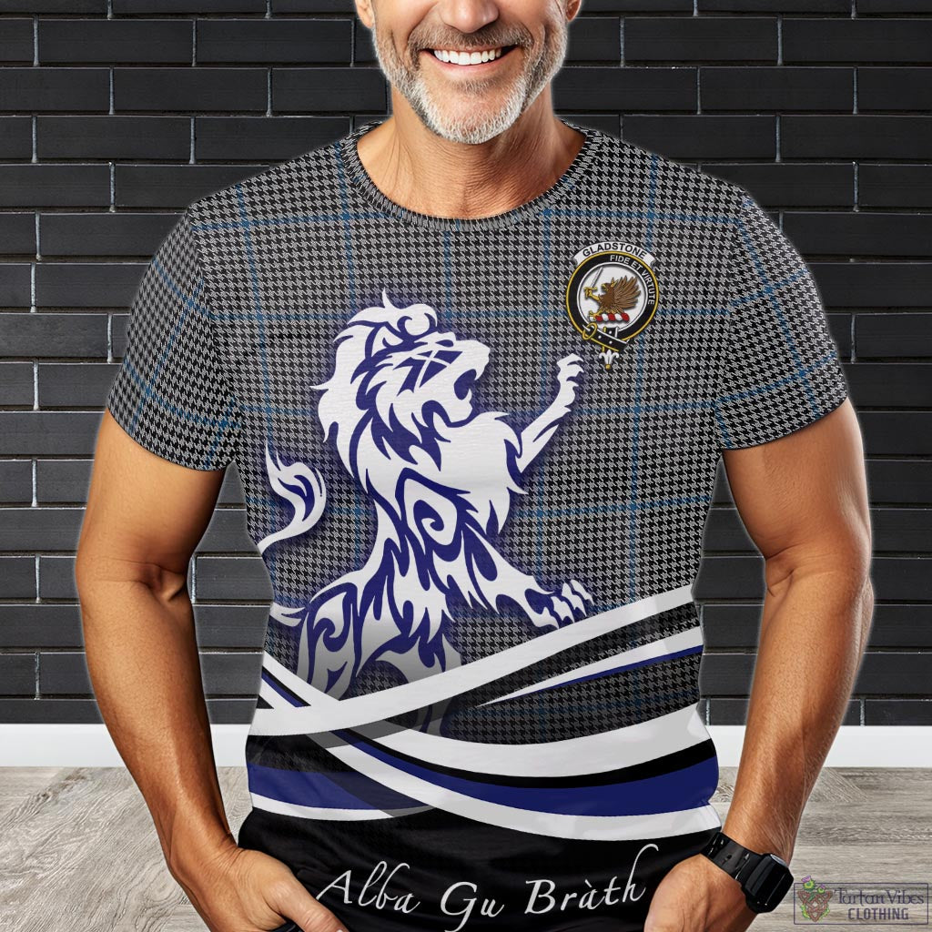 Gladstone Tartan T-Shirt with Alba Gu Brath Regal Lion Emblem Kid's Shirt - Tartan Vibes Clothing
