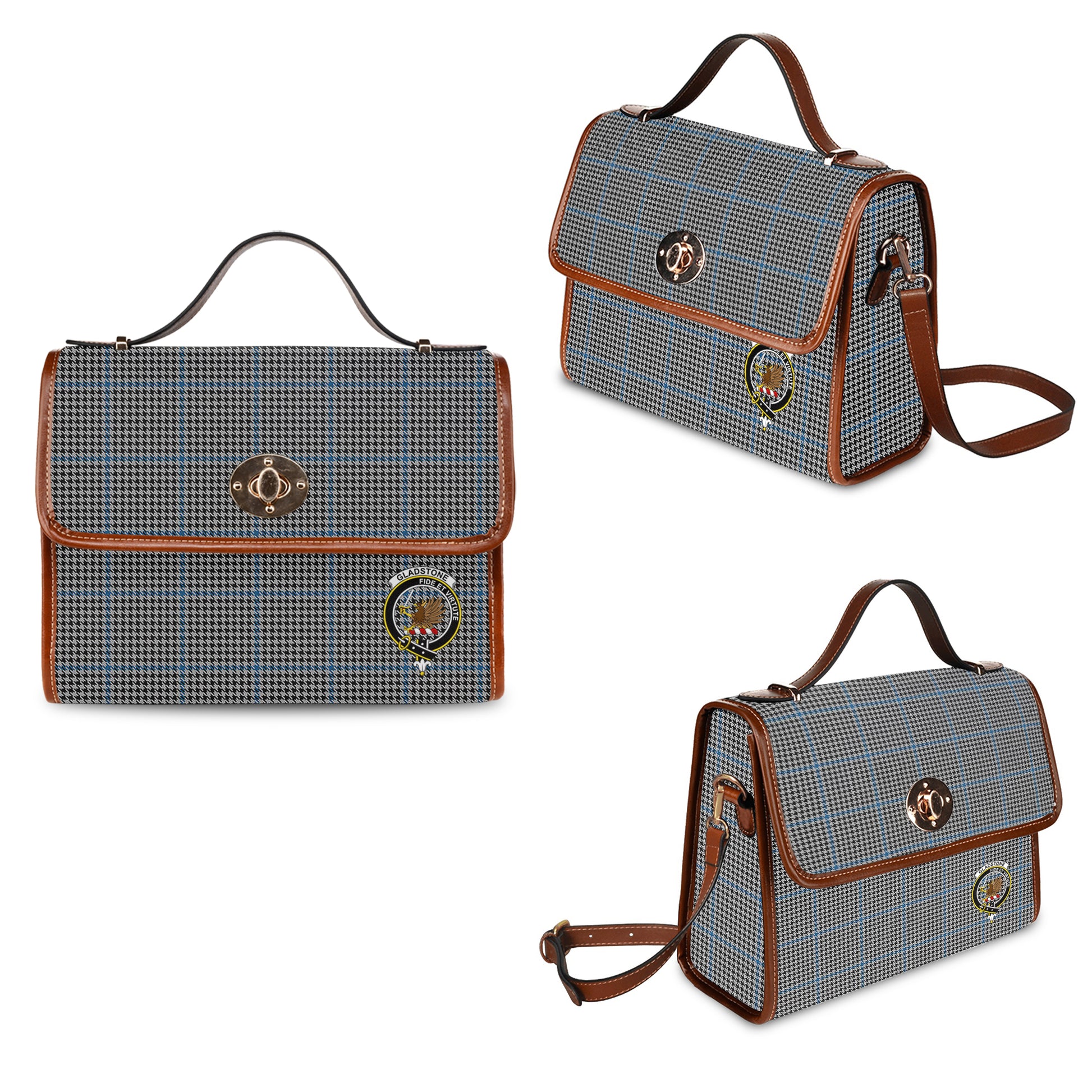gladstone-tartan-leather-strap-waterproof-canvas-bag-with-family-crest