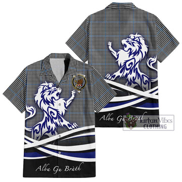 Gladstone Tartan Hawaiian Shirt with Alba Gu Brath Regal Lion Emblem Kid - Tartan Vibes Clothing