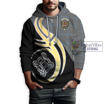 Gladstone Tartan Hoodie with Family Crest and Celtic Symbol Style Zip Hoodie - Tartan Vibes Clothing