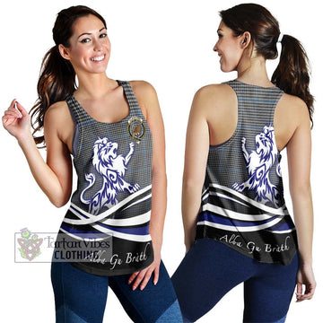 Gladstone Tartan Women's Racerback Tanks with Alba Gu Brath Regal Lion Emblem 4XL - Tartan Vibes Clothing