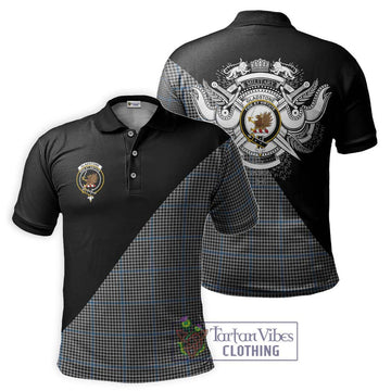 Gladstone Tartan Polo Shirt with Family Crest and Military Logo Style Kid - Tartan Vibes Clothing
