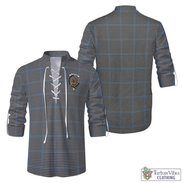 Gladstone Tartan Men's Scottish Traditional Jacobite Ghillie Kilt Shirt with Family Crest Men - Tartan Vibes Clothing