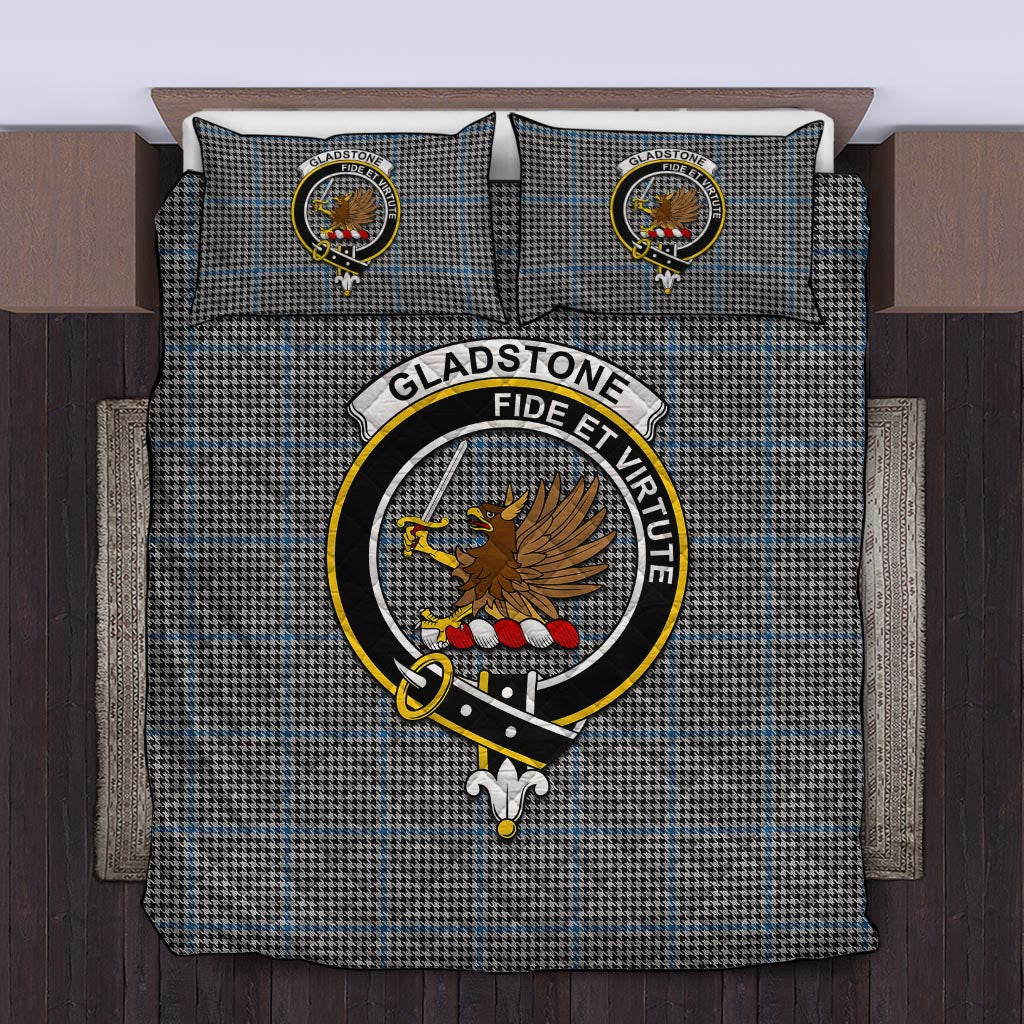 Gladstone Tartan Quilt Bed Set with Family Crest King - Tartan Vibes Clothing