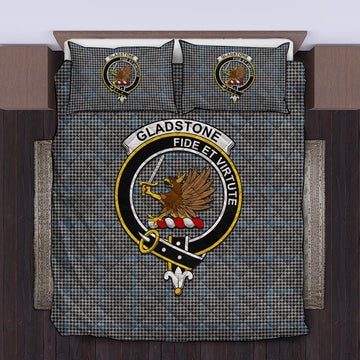 Gladstone Tartan Quilt Bed Set with Family Crest King - Tartan Vibes Clothing