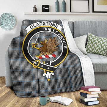 Gladstone Tartan Blanket with Family Crest X-Large 59 x 79 inches 150 x 200 cm - Tartan Vibes Clothing