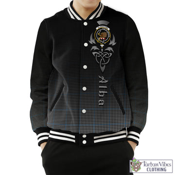 Gladstone Tartan Baseball Jacket Featuring Alba Gu Brath Family Crest Celtic Inspired Unisex - Tartan Vibes Clothing