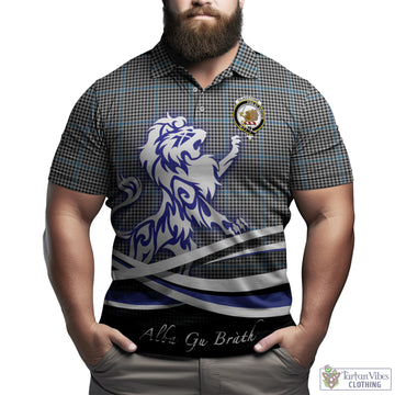 Gladstone Tartan Polo Shirt with Alba Gu Brath Regal Lion Emblem Kid - Tartan Vibes Clothing