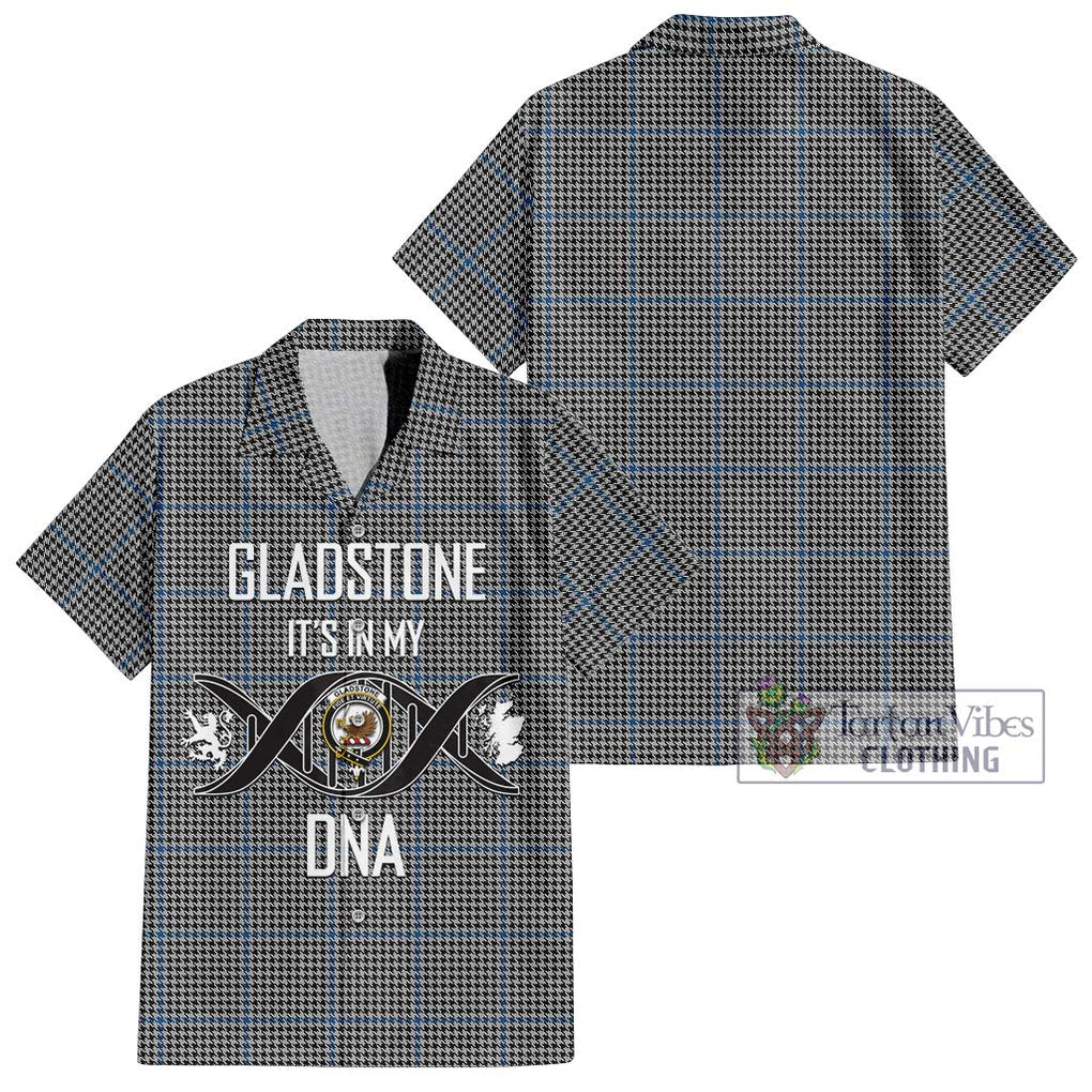 Gladstone Tartan Hawaiian Shirt with Family Crest DNA In Me Style Kid - Tartan Vibes Clothing
