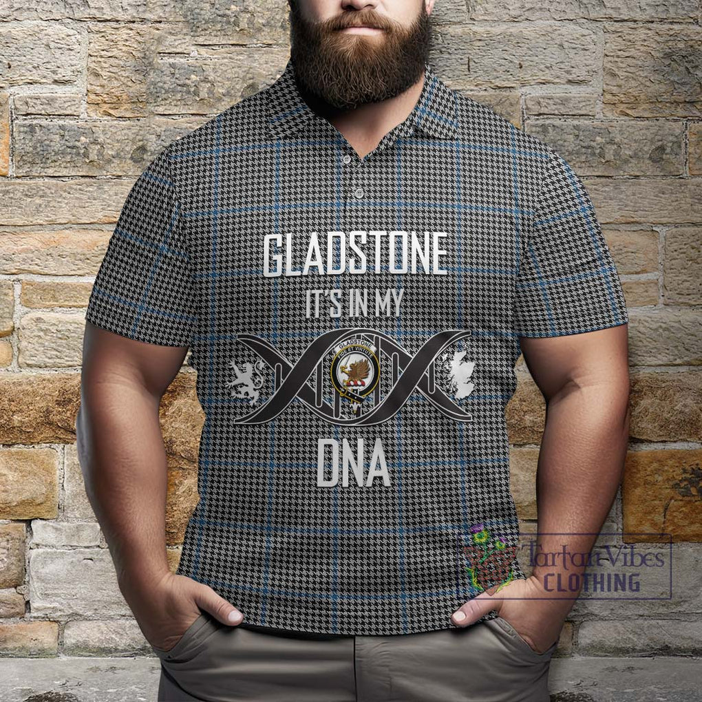 Gladstone Tartan Polo Shirt with Family Crest DNA In Me Style Kid - Tartan Vibes Clothing