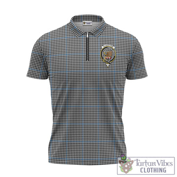 Gladstone Tartan Zipper Polo Shirt with Family Crest Unisex - Tartan Vibes Clothing