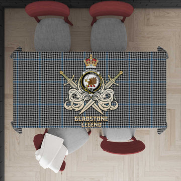 Gladstone Tartan Tablecloth with Clan Crest and the Golden Sword of Courageous Legacy
