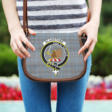 Gladstone Tartan Saddle Bag with Family Crest One Size 9.05*3.35*7.48 inch - Tartan Vibes Clothing
