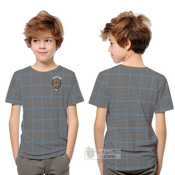 Gladstone Tartan Kid T-Shirt with Family Crest Youth XL Size14 - Tartan Vibes Clothing