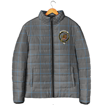Gladstone Tartan Padded Jacket with Family Crest Men's Padded Jacket - Tartan Vibes Clothing