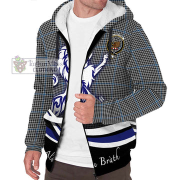 Gladstone Tartan Sherpa Hoodie with Alba Gu Brath Regal Lion Emblem Unisex S - Tartan Vibes Clothing