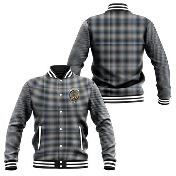 Gladstone Tartan Baseball Jacket with Family Crest Unisex - Tartan Vibes Clothing