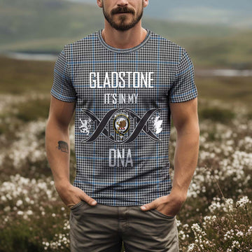 Gladstone Tartan T-Shirt with Family Crest DNA In Me Style Kid's Shirt - Tartan Vibes Clothing
