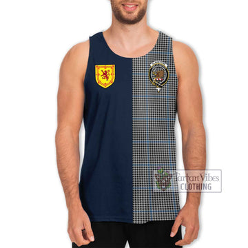 Gladstone Tartan Men's Tank Top Alba with Scottish Lion Royal Arm Half Style Men - Tartan Vibes Clothing