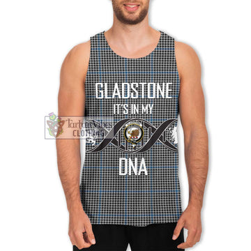 Gladstone Tartan Men's Tank Top with Family Crest DNA In Me Style Men - Tartan Vibes Clothing