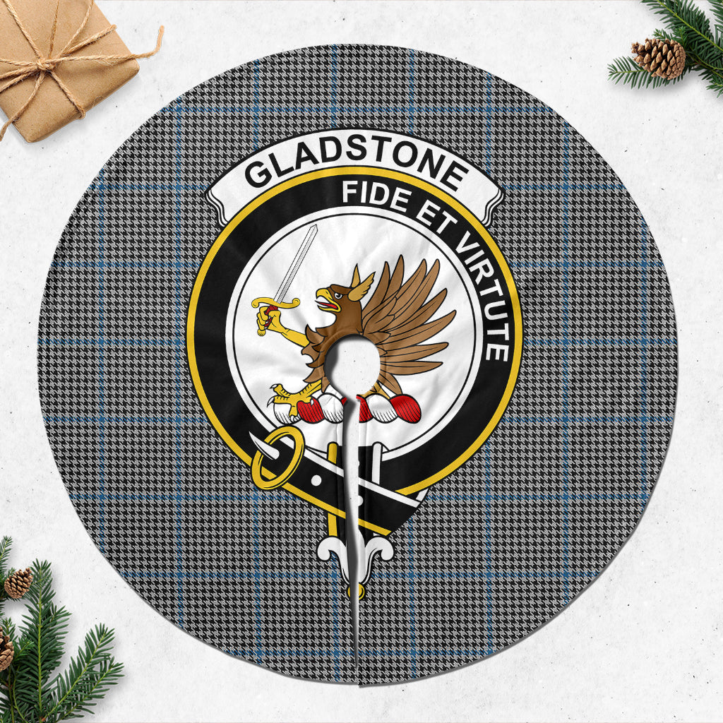 Gladstone Tartan Christmas Tree Skirt with Family Crest 47*47 inch - Tartan Vibes Clothing